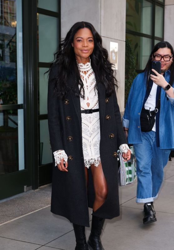 Naomie Harris Spotted in Chic Lace Look in NYC - 03.07.2025 