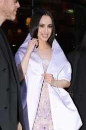 Sofia Carson Exits Royal Monceau Before PFW Event 03 08 2025