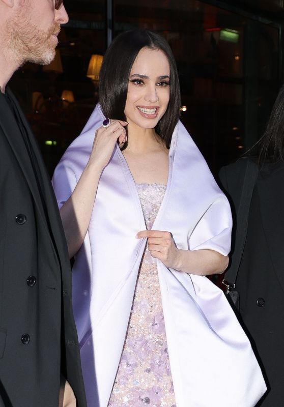 Sofia Carson Exits Royal Monceau Before PFW Event 03.08.2025