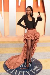 Zoé Saldaña’s Luxe Look at the Vanity Fair Oscar 2025 Party