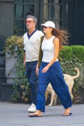 Anna Osceola and Jon Hamm Twin in Coordinated Outfits in NYC
