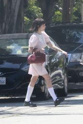 Halsey Arrives for Photoshoot in Vintage-Inspired Look