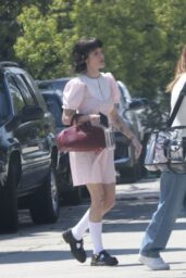 Halsey Arrives for Photoshoot in Vintage-Inspired Look