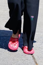 Red Mesh Flats Signal Jennifer Lawrence Spring Style Shift