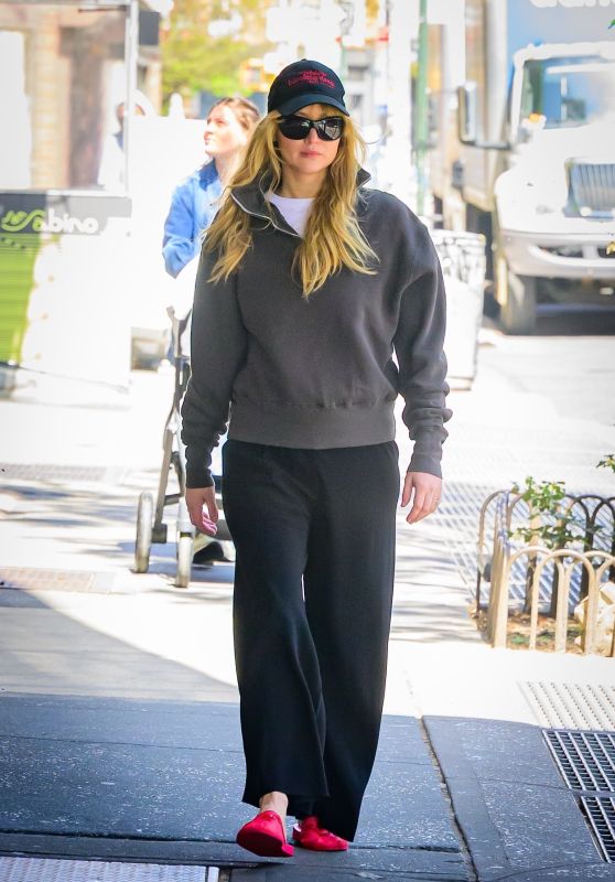Red Mesh Flats Signal Jennifer Lawrence Spring Style Shift