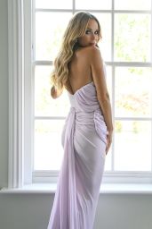 Amanda Holden Stuns in Lilac Gown for BGT Photoshoot