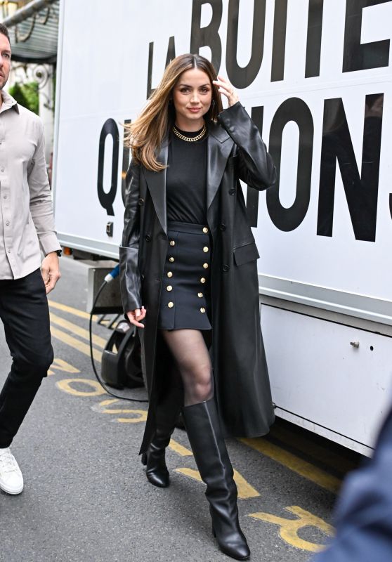 Ana de Armas Wears Louis Vuitton in Paris 2025