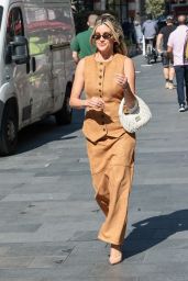 Ashley Roberts Steps Out in Chic Suede Co-ord