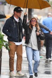 Ashley Tisdale, Christopher French Brave Rainy NYC Dinner