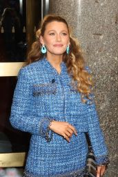 Blake Lively Wears Carolina Herrera to NBC Studios