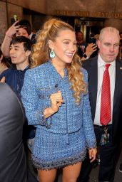Blake Lively Wears Carolina Herrera to NBC Studios