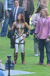 Camila Mendes on Set for Masters of the Universe