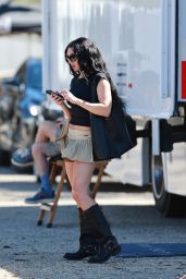 Charli XCX Rocks Edgy Look on Santa Clarita Set