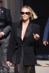 Charlize Theron Masters Casual Chic on Jimmy Kimmel