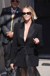 Charlize Theron Masters Casual Chic on Jimmy Kimmel