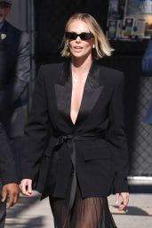 Charlize Theron Masters Casual Chic on Jimmy Kimmel