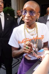 Cynthia Erivo Stops for Fans on NYC’s Upper East Side