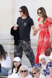 Elizabeth Hurley Rome Stroll with Son May 2025