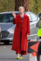 Elle Fanning Films "Margot’s Got Money Troubles" in LA