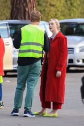 Elle Fanning Films "Margot’s Got Money Troubles" in LA