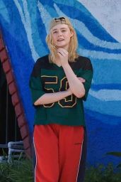 Elle Fanning Films "Margot’s Got Money Troubles" in LA
