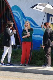Elle Fanning Films "Margot’s Got Money Troubles" in LA