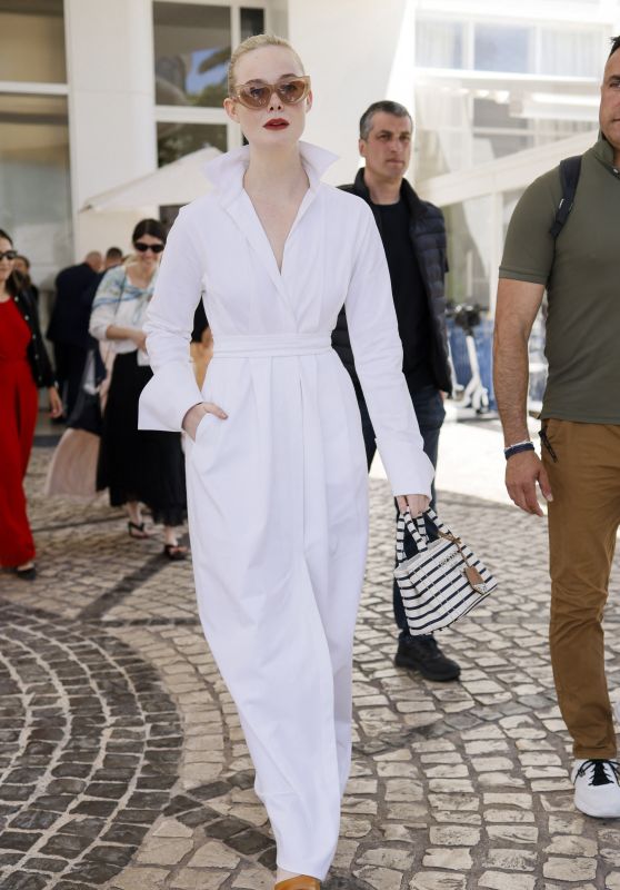 Elle Fanning Max Mara Shirtdress Cannes 2025 Style Reveal