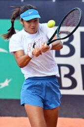 Emma Raducanu Practices at Italian Open Rome May 2025