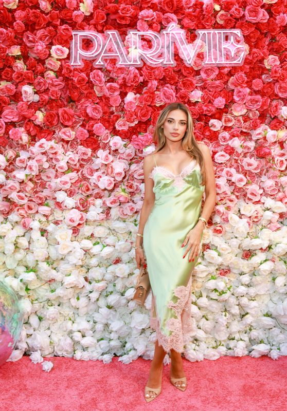 Georgia Hassarati’s Radiant Look at Parivie by Paris Hilton Launch