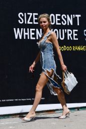 Gia Skova Wows in Denim on Abbot Kinney