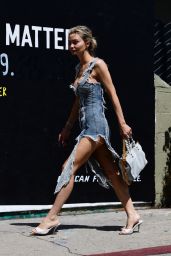 Gia Skova Wows in Denim on Abbot Kinney