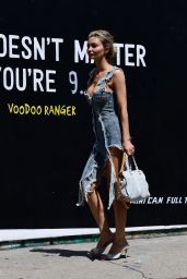 Gia Skova Wows in Denim on Abbot Kinney