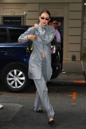 Gigi Hadid NYC Street Style at Human Situation Exhibit