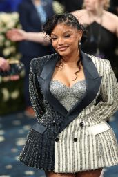 Halle Bailey Masters Monochrome at 2025 Met Gala