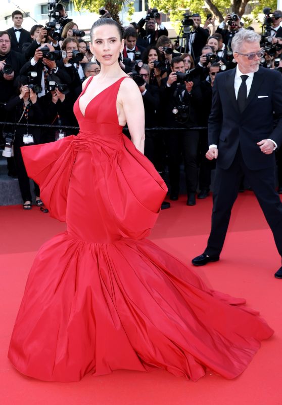 Hayley Atwell Commands Cannes in Red Giambattista Valli