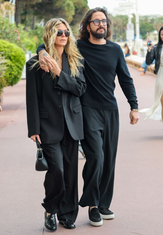 Heidi Klum Rocks Louboutin Loafers in Cannes