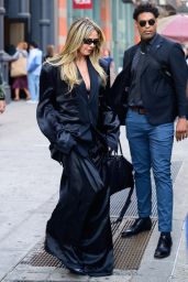 Heidi Klum Turns Heads in Silky Black Ensemble