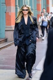 Heidi Klum Turns Heads in Silky Black Ensemble