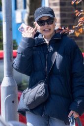 Holly Willoughby Walks Dog in LOVE Puffer