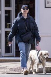 Holly Willoughby Walks Dog in LOVE Puffer