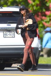 Irina Shayk Grabs Coffee in Hamptons May 2025