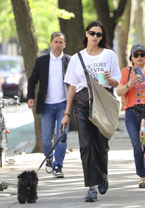 Irina Shayk Walks Her Dog in Effortless NYC Style 04.30.2025