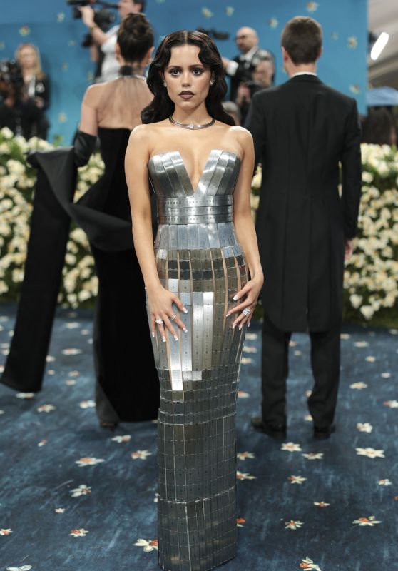 Jenna Ortega Rules Met Gala 2025 in Metal Balmain