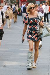Jenni Falconer Steps Out in Chic Floral Dress in London