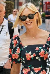 Jenni Falconer Steps Out in Chic Floral Dress in London