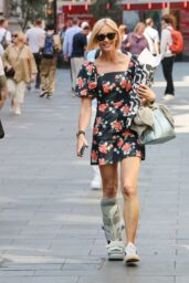 Jenni Falconer Steps Out in Chic Floral Dress in London
