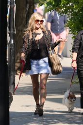 Kate Moss & Fiona Young Stroll Through Notting Hill with Dogs