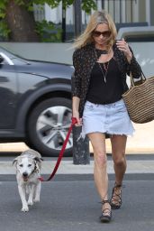 Kate Moss & Fiona Young Stroll Through Notting Hill with Dogs