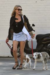 Kate Moss & Fiona Young Stroll Through Notting Hill with Dogs