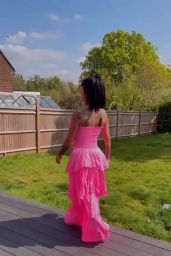 Katie Price Flaunts Pink Princess Dress in London